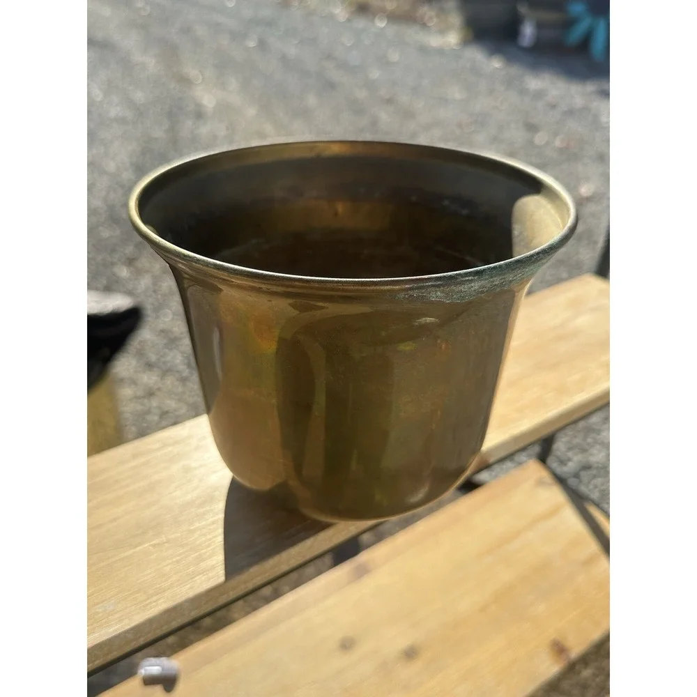 Small Brass Vintage Planter Defected See Pics
